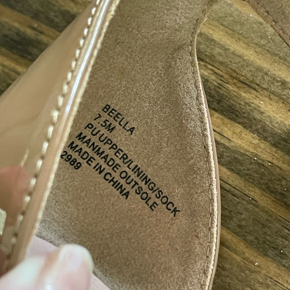 Madden Girl Tan Minimalist Heeled Sandals - Picture 4 of 4